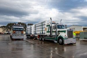 Dawson's Haulage truck duo photographed by BrandJam